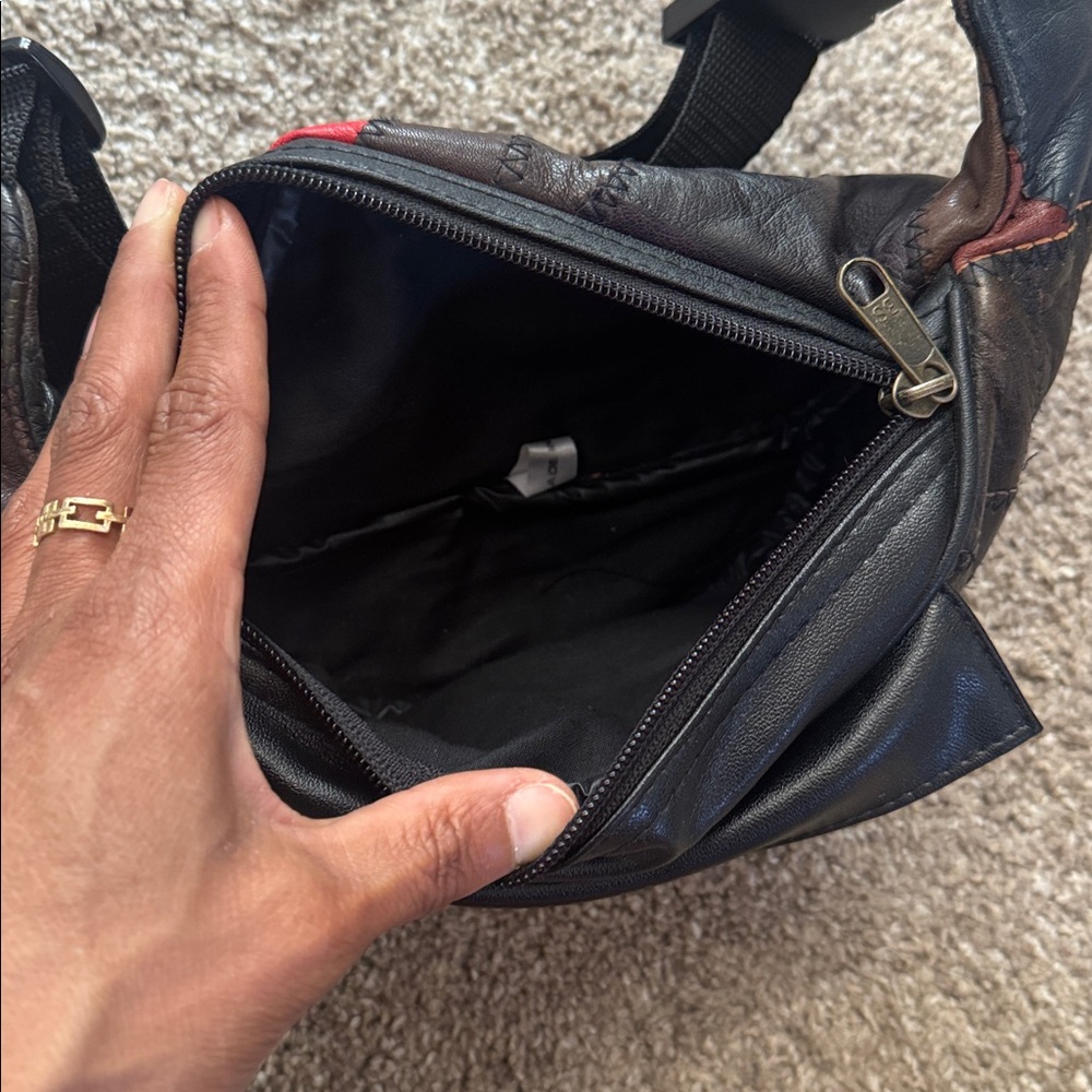 Vintage Patchwork Leather Fanny Pack - image 8